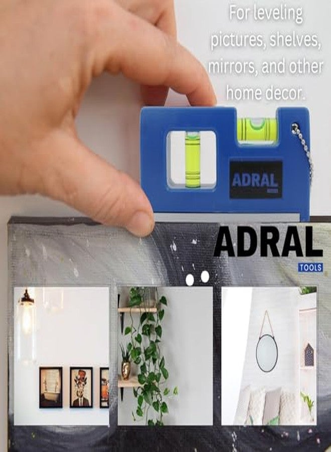 ADRAL 4 Inch Magnetic Spirit Level with Belt Clip | Unbreakable ABS Body | Pocket-Friendly Mini Level Tool for Horizontal & Vertical Surface Measurement | Water level - Image 4